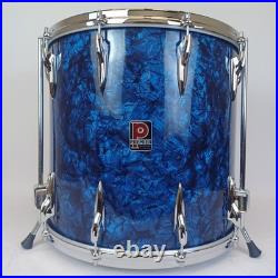 Premier 20,12,16 Blue Pearl Drum Set 3Ply Birch+Die-Cast-Rims Vintage 60s#54 UK