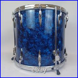 Premier 20,12,16 Blue Pearl Drum Set 3Ply Birch+Die-Cast-Rims Vintage 60s#54 UK