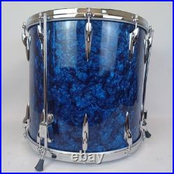 Premier 20,12,16 Blue Pearl Drum Set 3Ply Birch+Die-Cast-Rims Vintage 60s#54 UK