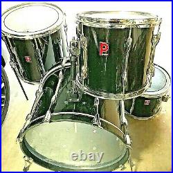 Premier-APK-4 Drum Set / Drum Kit / Shell Pack Liquid Black Vintage (1990)