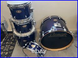 Premier Artist Maple 90s-Blue Lacquer 5 pc. (UK Built) drum set Beautiful Cond Premier Artist Maple 90s-Blue Lacquer 5 pc. (UK Built) drum set Beautiful Cond