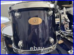 Premier Artist Maple 90s-Blue Lacquer 5 pc. (UK Built) drum set Beautiful Cond Premier Artist Maple 90s-Blue Lacquer 5 pc. (UK Built) drum set Beautiful Cond