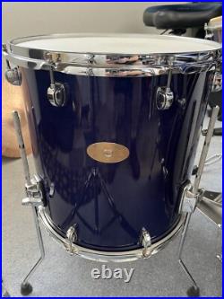 Premier Artist Maple 90s-Blue Lacquer 5 pc. (UK Built) drum set Beautiful Cond Premier Artist Maple 90s-Blue Lacquer 5 pc. (UK Built) drum set Beautiful Cond