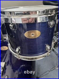Premier Artist Maple 90s-Blue Lacquer 5 pc. (UK Built) drum set Beautiful Cond Premier Artist Maple 90s-Blue Lacquer 5 pc. (UK Built) drum set Beautiful Cond