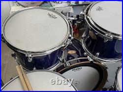 Premier Artist Maple 90s-Blue Lacquer 5 pc. (UK Built) drum set Beautiful Cond Premier Artist Maple 90s-Blue Lacquer 5 pc. (UK Built) drum set Beautiful Cond