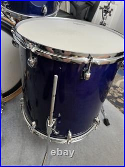 Premier Artist Maple 90s-Blue Lacquer 5 pc. (UK Built) drum set Beautiful Cond Premier Artist Maple 90s-Blue Lacquer 5 pc. (UK Built) drum set Beautiful Cond