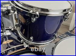 Premier Artist Maple 90s-Blue Lacquer 5 pc. (UK Built) drum set Beautiful Cond Premier Artist Maple 90s-Blue Lacquer 5 pc. (UK Built) drum set Beautiful Cond