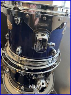 Premier Artist Maple 90s-Blue Lacquer 5 pc. (UK Built) drum set Beautiful Cond Premier Artist Maple 90s-Blue Lacquer 5 pc. (UK Built) drum set Beautiful Cond