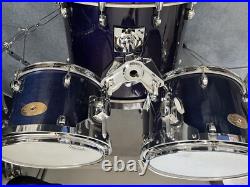 Premier Artist Maple 90s-Blue Lacquer 5 pc. (UK Built) drum set Beautiful Cond Premier Artist Maple 90s-Blue Lacquer 5 pc. (UK Built) drum set Beautiful Cond