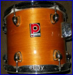 Premier Birch Drum Set / Drum Kit 5 piece, tom mounts, snare hi low floor bass