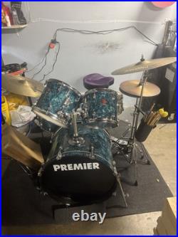 Premier Drum Set 5pc Shell Pack with Snare New Heads Made in England