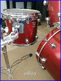 Premier Genista 90s Red Sparkle Lacquer Drum Set Birch Made in England