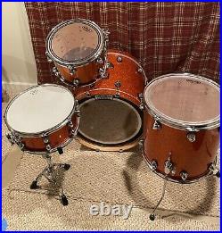 Premier Genista Birch Drum Set-Orange Sparkle Lacquer