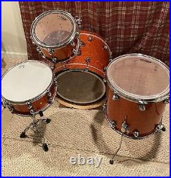 Premier Genista Birch Drum Set-Orange Sparkle Lacquer