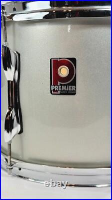 Premier Made in England 12 Tom Drum, Silver Sparkle Lacquer Finish Premier Made in England 12 Tom Drum, Silver Sparkle Lacquer Finish