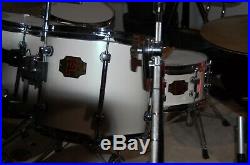 Premier Signia 5pc Pearl Coral White Drum Set Collectors CYBER MONDAY LOWEST$$$
