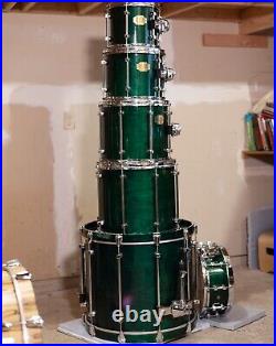 Premier Signia Emerald Green Drumset 6 pc 1992-1998 Maple Vintage