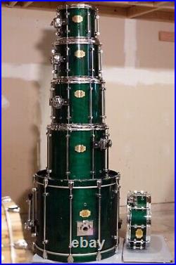 Premier Signia Emerald Green Drumset 6 pc 1992-1998 Maple Vintage