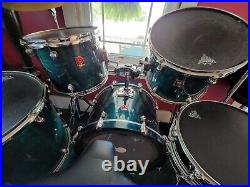 Premier XPK 5-Piece Birch Drum Set in Natural Teal withCymbals, +Many Extras