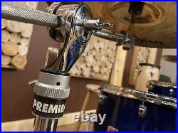 Premier drum set Electric Blue maple 5 Pc With Cymbals and stands