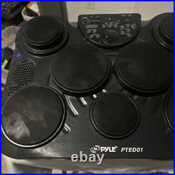 Pyle Portable Tabletop Drum Set 7 Pad Digital Kit Touch PTED01 No Sticks/Pedals