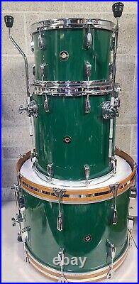 Q Drum Co. Green 3 Piece Drum Set Made In Los Angeles