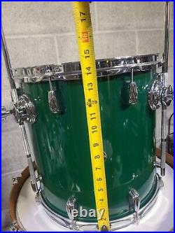 Q Drum Co. Green 3 Piece Drum Set Made In Los Angeles