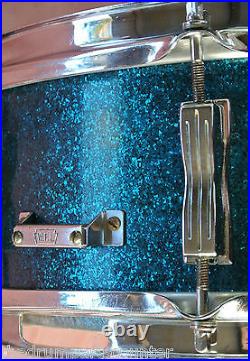 RARE 1959 LUDWIG BUDDY RICH BLUE SPARKLE SUPER CLASSIC SNARE DRUM for SET #M623