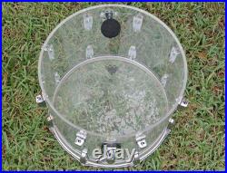 RARE 1978 LUDWIG CHICAGO 15 CLEAR VISTALITE CLASSIC TOM for YOUR DRUM SET! L34