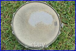 RARE! 50s GRETSCH 3-PLY ORIGINAL GREEN SPARKLE 4157 SNARE DRUM for YOUR SET G965