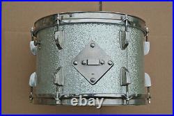 RARE 60's TRANSITION Ludwig 12 SILVER SPARKLE PEARL TOM for YOUR DRUM SET! #F50
