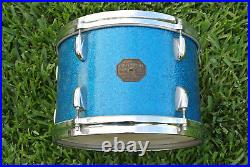 RARE 60s/70s GRETSCH 12 BLUE SPARKLE TOM fr YOUR PROGRESSIVE JAZZ DRUM SET B981