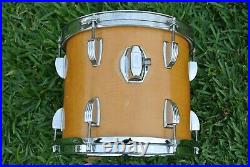 RARE 80's 10 LUDWIG THERMO-GLOSS NATURAL MAPLE POWER TOM for YOUR DRUM SET Q497