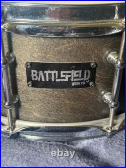 RARE Battlefield Drum Company BFD 5.5x14 Snare Drum Dated 2010 Stained Maple