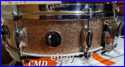 RARE VINTAGE EARLY 60s GRETSCH 14X4 PROGRESSIVEJAZZ SNARE DRUM CHAMPAGNE SPARKLE RARE VINTAGE EARLY 60s GRETSCH 14X4 PROGRESSIVEJAZZ SNARE DRUM CHAMPAGNE SPARKLE