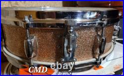 RARE VINTAGE EARLY 60s GRETSCH 14X4 PROGRESSIVEJAZZ SNARE DRUM CHAMPAGNE SPARKLE RARE VINTAGE EARLY 60s GRETSCH 14X4 PROGRESSIVEJAZZ SNARE DRUM CHAMPAGNE SPARKLE
