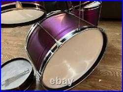 RARE Vintage Noble and Cooley Metallic Purple Tin Kids Drum Set Kit