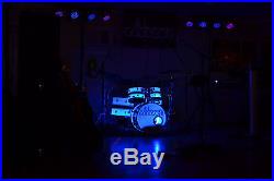 RCI Acrylic Glow Drum Set by Savoie Drums LED Lighting & Racing Stripes