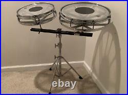 REMO ROTOTOMS 12 and 14 Chrome Drums With Stand