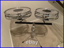 REMO ROTOTOMS 12 and 14 Chrome Drums With Stand