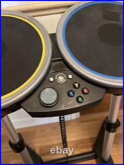 ROCK BAND Drum Set Official Harmonix XBOX 360 XBDMS2 with Guitar And microphone