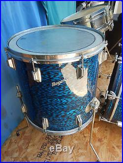 ROGER'S ROGERS BLUE ONYX DRUM SET With DYNASONIC SNARE HOLIDAY CLEVELAND OH