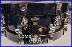 Rare 90s Ayotte 5x14 Wood Hoop Lacquered Snare Drum Maple 10 Lug Canada Rering