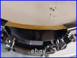 Rare 90s Ayotte 5x14 Wood Hoop Lacquered Snare Drum Maple 10 Lug Canada Rering