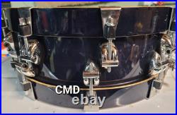 Rare 90s Ayotte 5x14 Wood Hoop Lacquered Snare Drum Maple 10 Lug Canada Rering