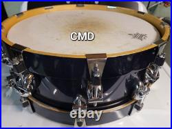 Rare 90s Ayotte 5x14 Wood Hoop Lacquered Snare Drum Maple 10 Lug Canada Rering