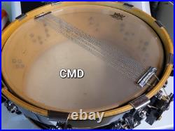 Rare 90s Ayotte 5x14 Wood Hoop Lacquered Snare Drum Maple 10 Lug Canada Rering