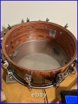 Rare Tama 6 X 14 Warlord Masai 12 Ply Bubbinga Starphonic Hoops & Lugs