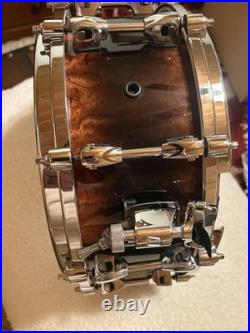 Rare Tama 6 X 14 Warlord Masai 12 Ply Bubbinga Starphonic Hoops & Lugs