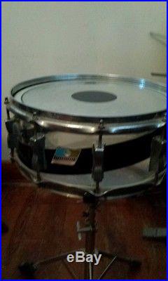 Rare vintage black and clear vistalite spiral 5 piece ludwig drum set